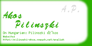 akos pilinszki business card